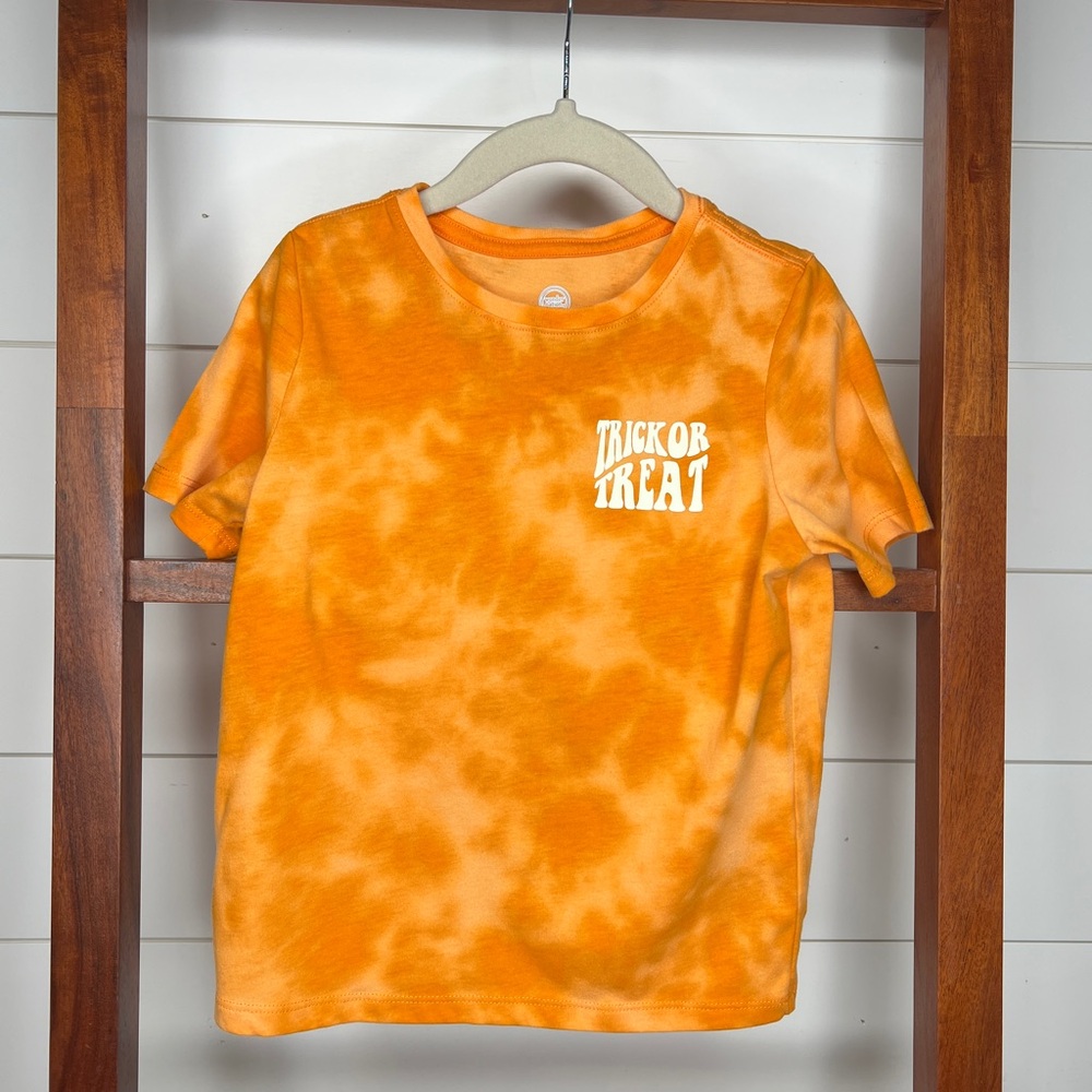 Orange Tie-Dye Trick or Treat Kids Shirt